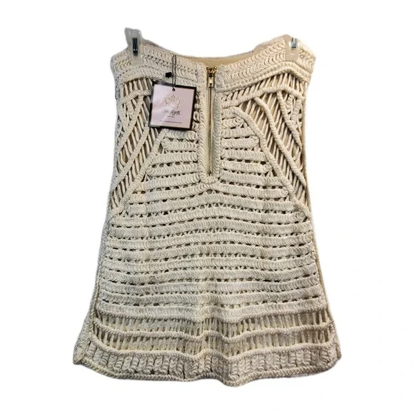 Gold Label New Conture Skirt Womens Size M Rope Style Skirt Ivory Colored - Picture 2 of 7